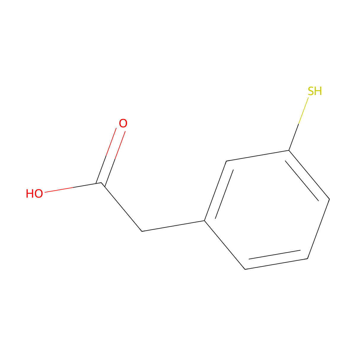 2-(3-Mercaptophenyl)acetic acid molecular structure, CAS 63271-86-3