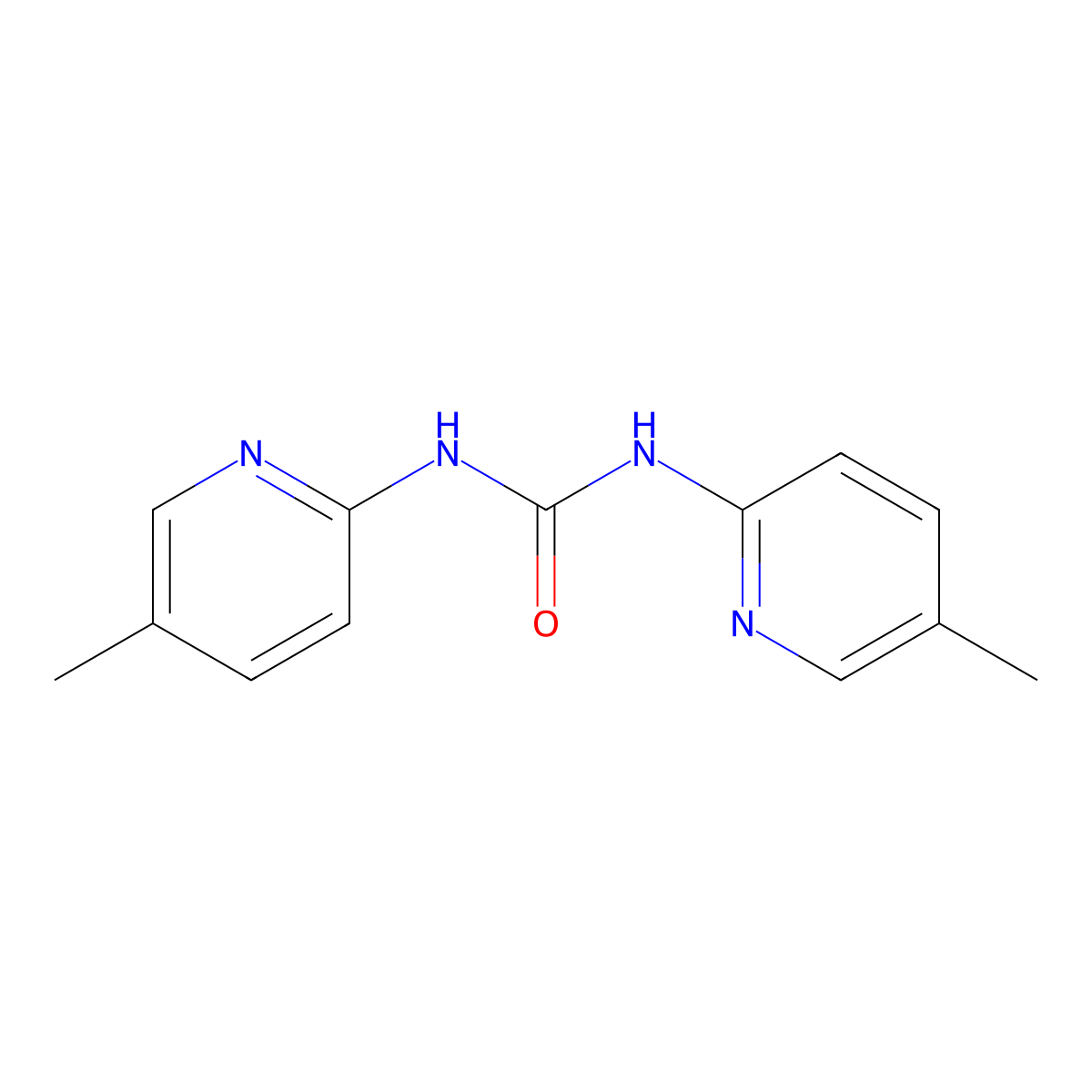 N,N'-Bis(5-methylpyridin-2-yl)urea molecular structure, CAS 63272-29-7