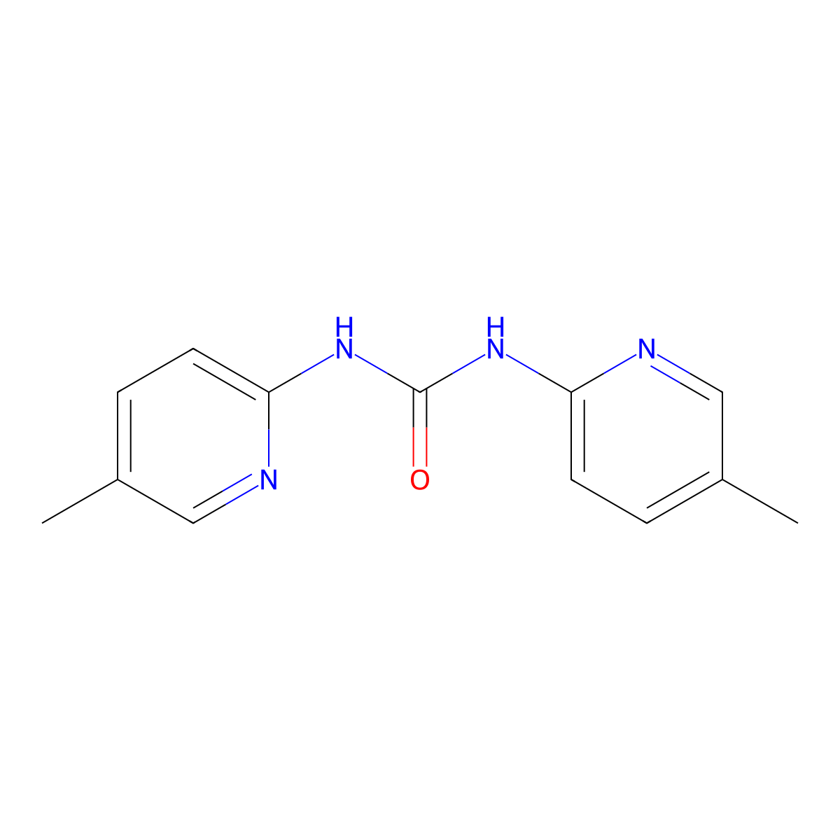N,N'-Bis(5-methylpyridin-2-yl)urea molecular structure, CAS 63272-29-7
