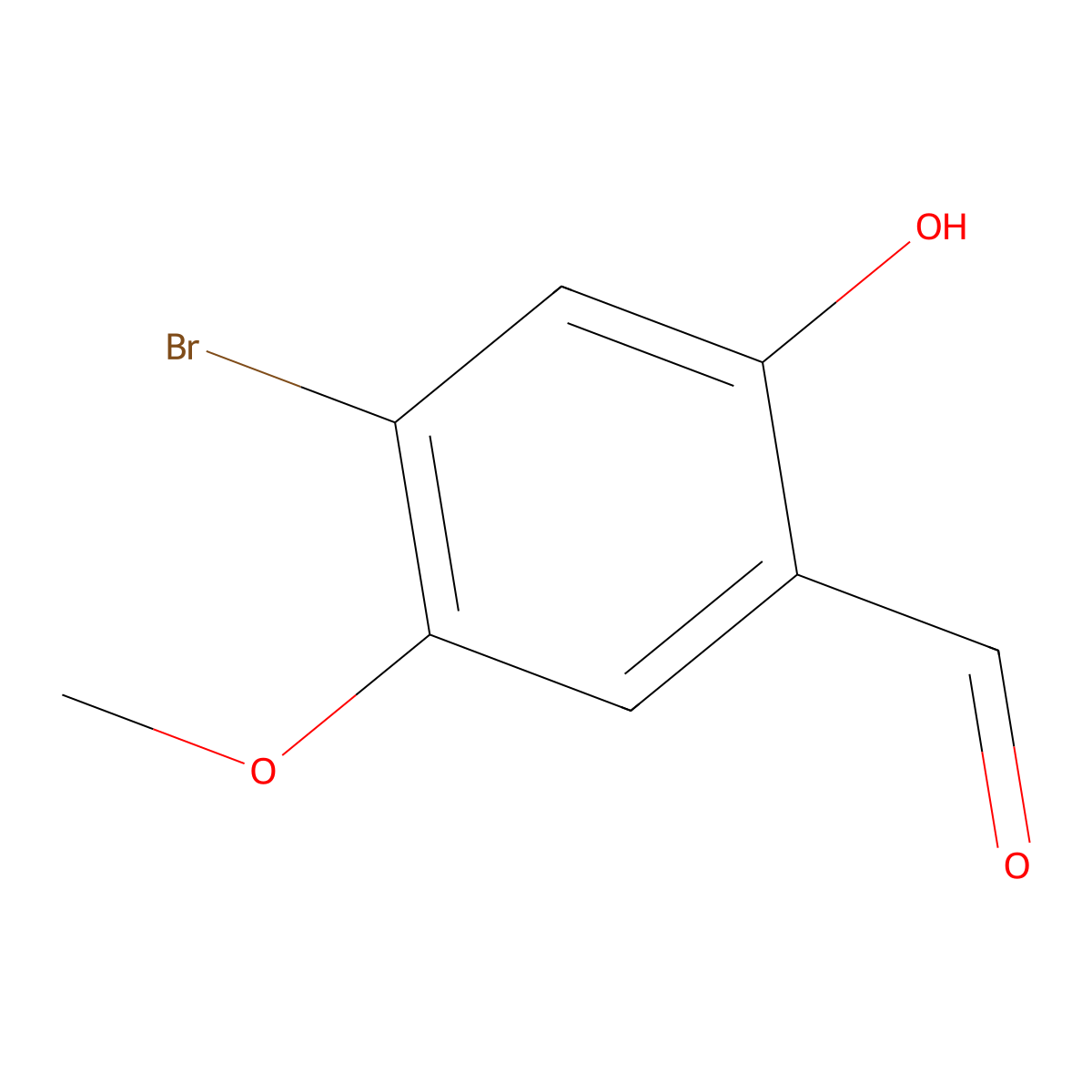 4-Bromo-2-hydroxy-5-methoxybenzaldehyde molecular structure, CAS 63272-66-2