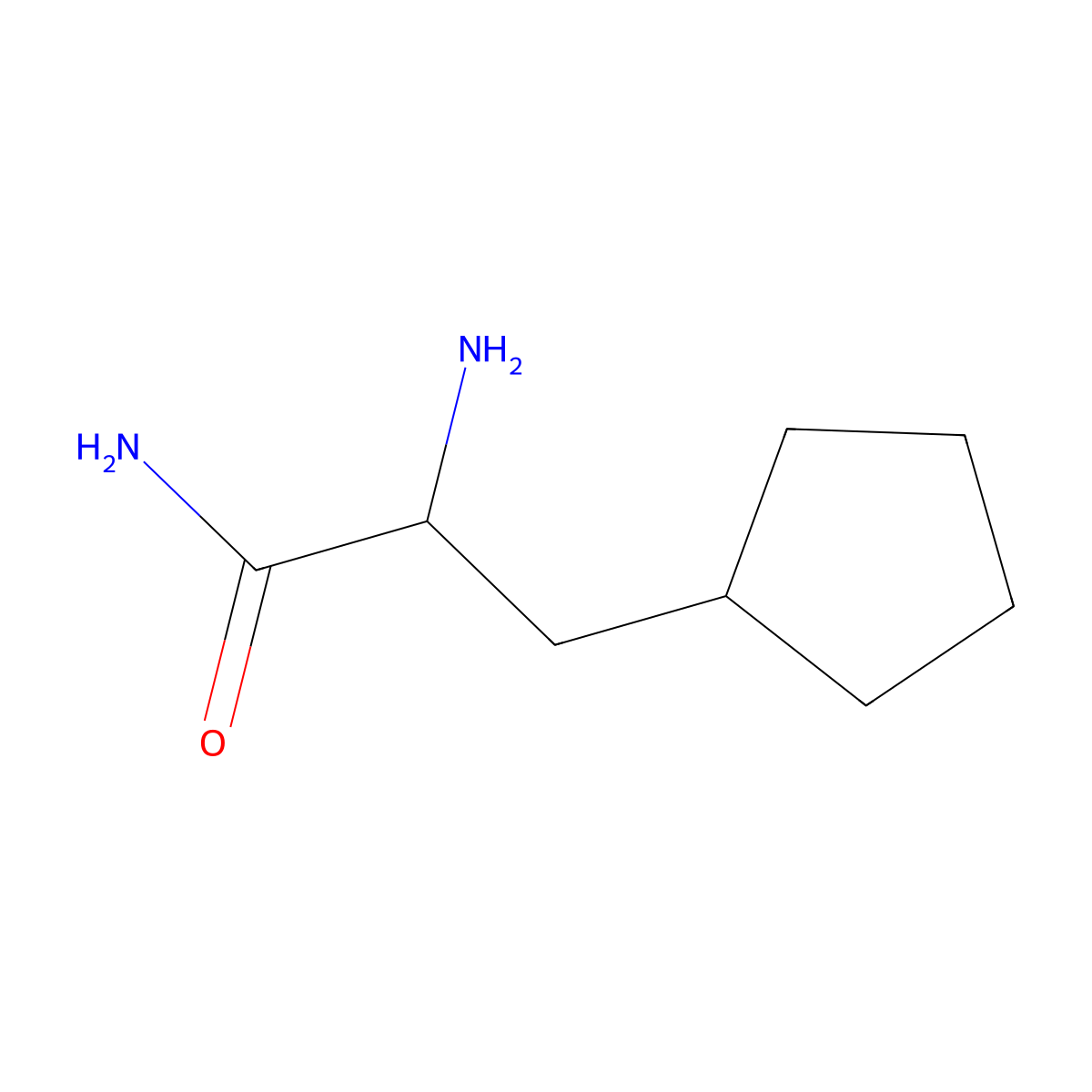 2-Amino-3-cyclopentylpropanamide molecular structure, CAS 63275-80-9