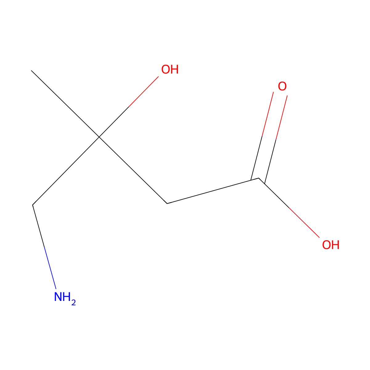 4-Amino-3-hydroxy-3-methylbutanoic acid molecular structure, CAS 63278-07-9