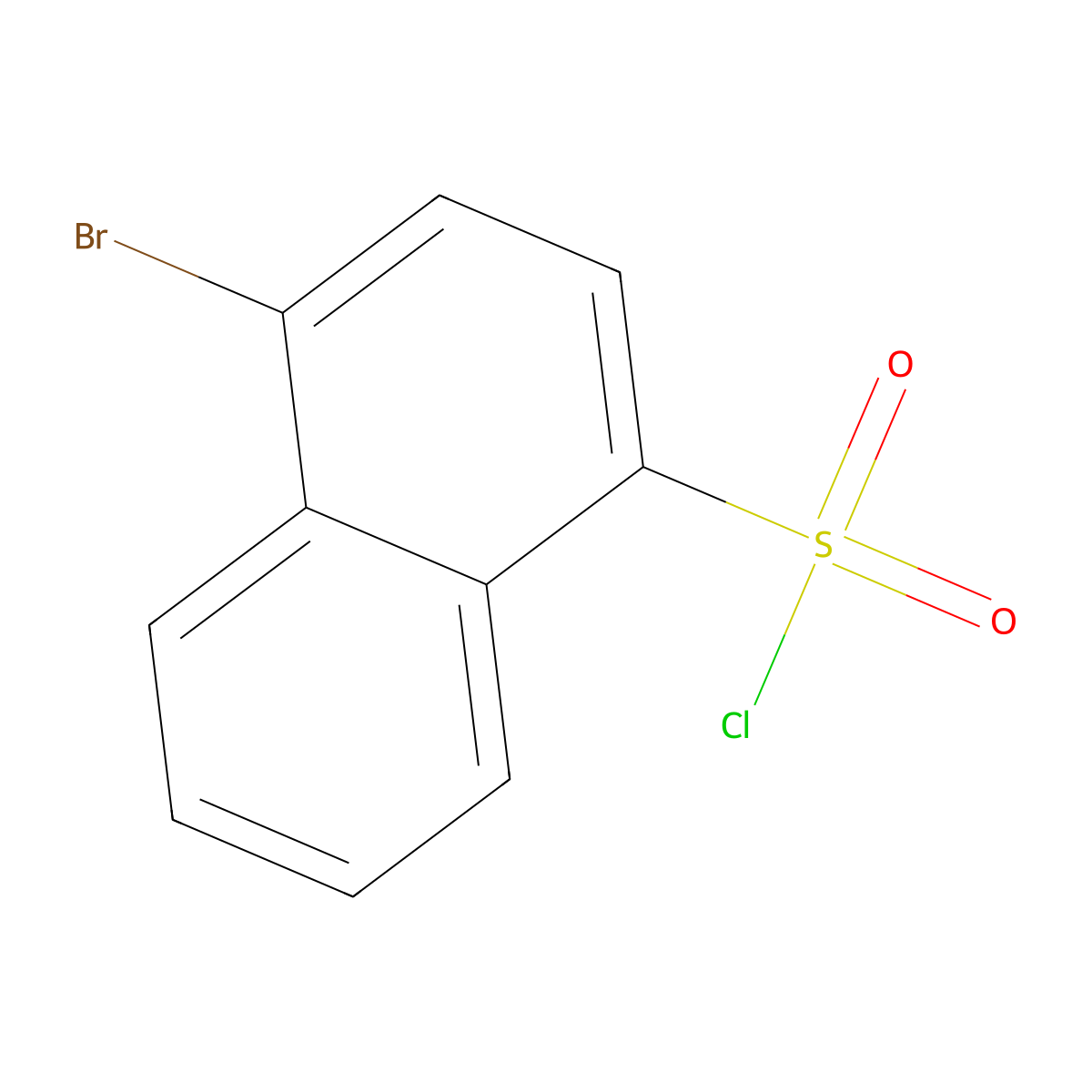 4-bromonaphthalene-1-sulfonyl Chloride molecular structure, CAS 63279-36-7