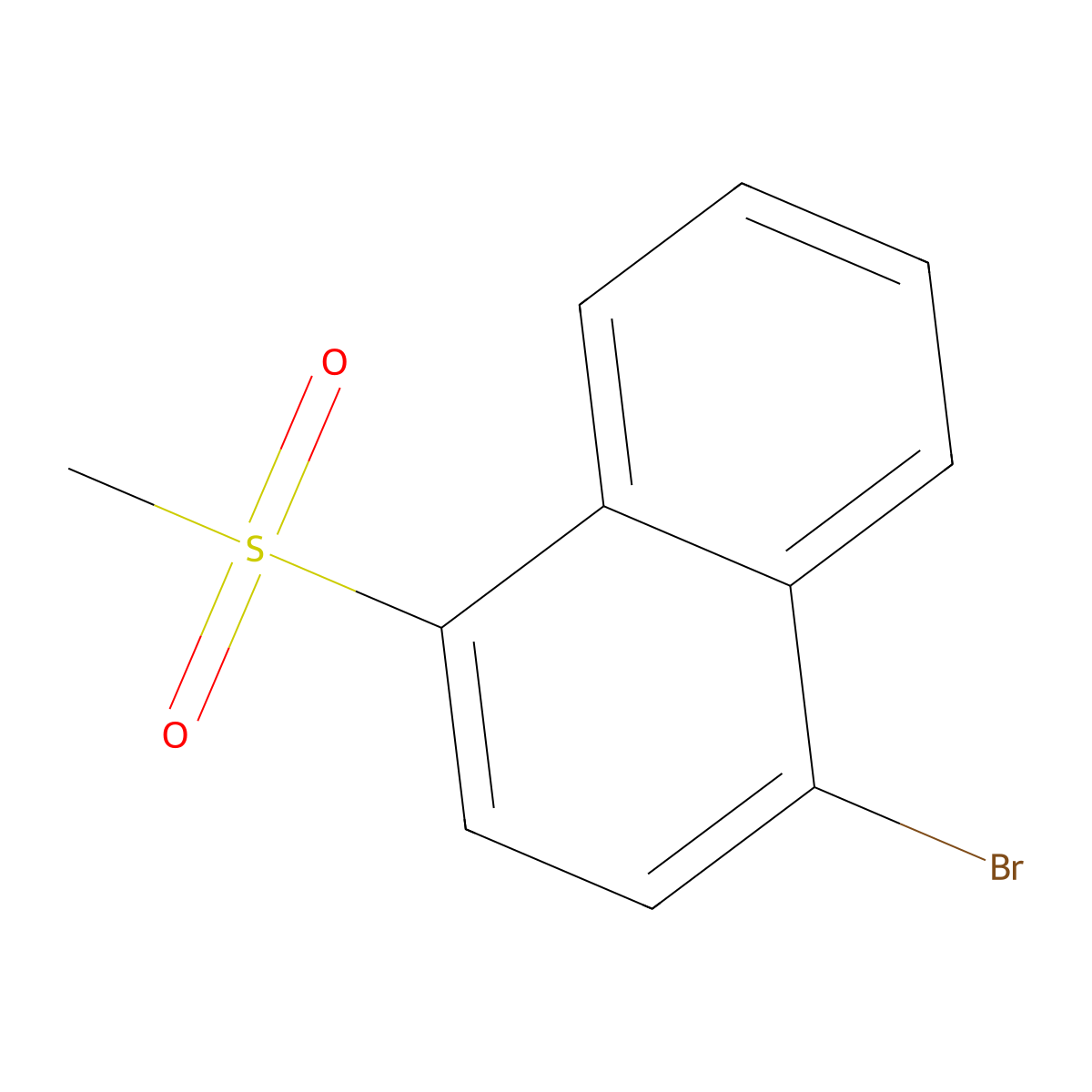 1-Bromo-4-(methylsulfonyl)naphthalene molecular structure, CAS 63279-40-3