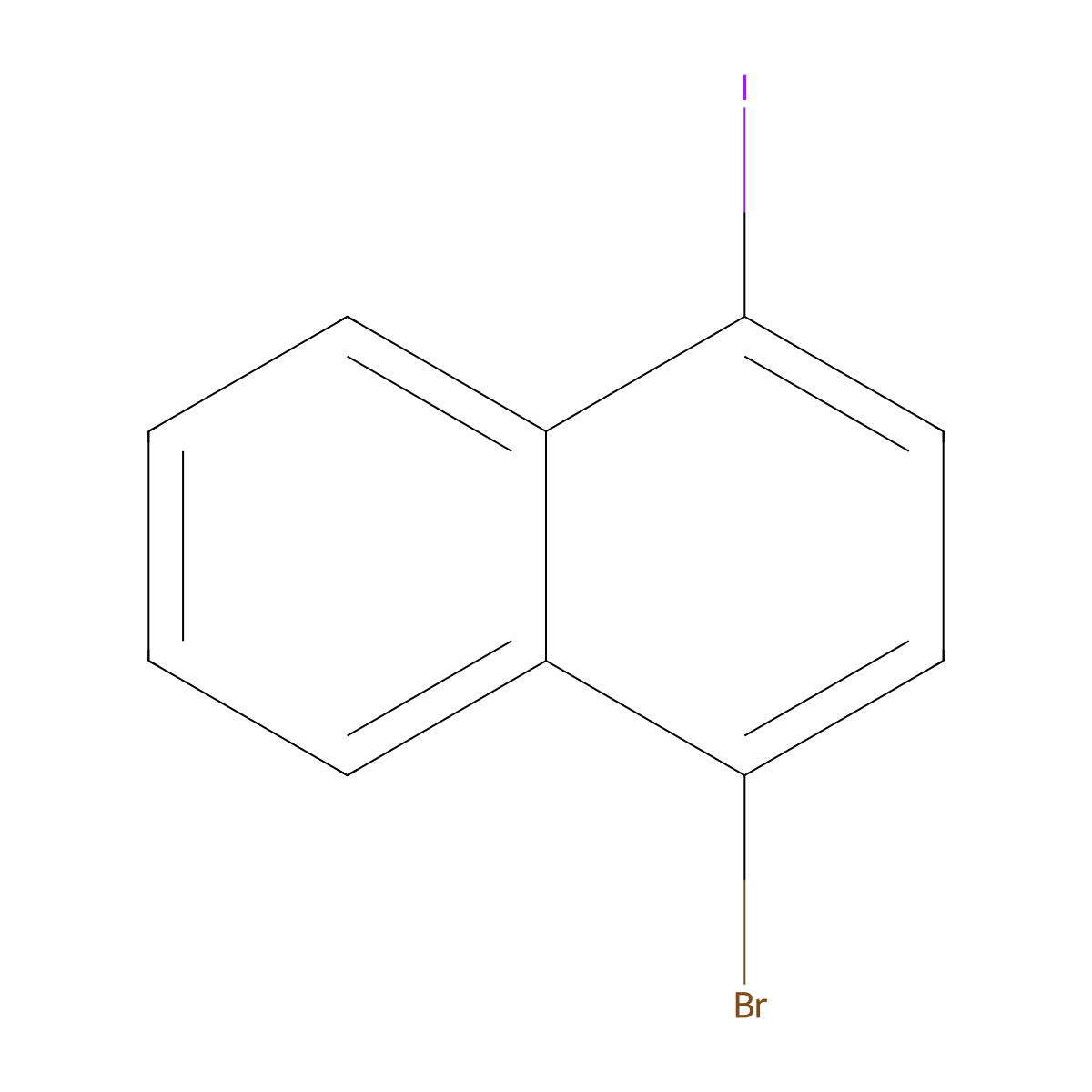 1-Bromo-4-iodonaphthalene molecular structure, CAS 63279-58-3
