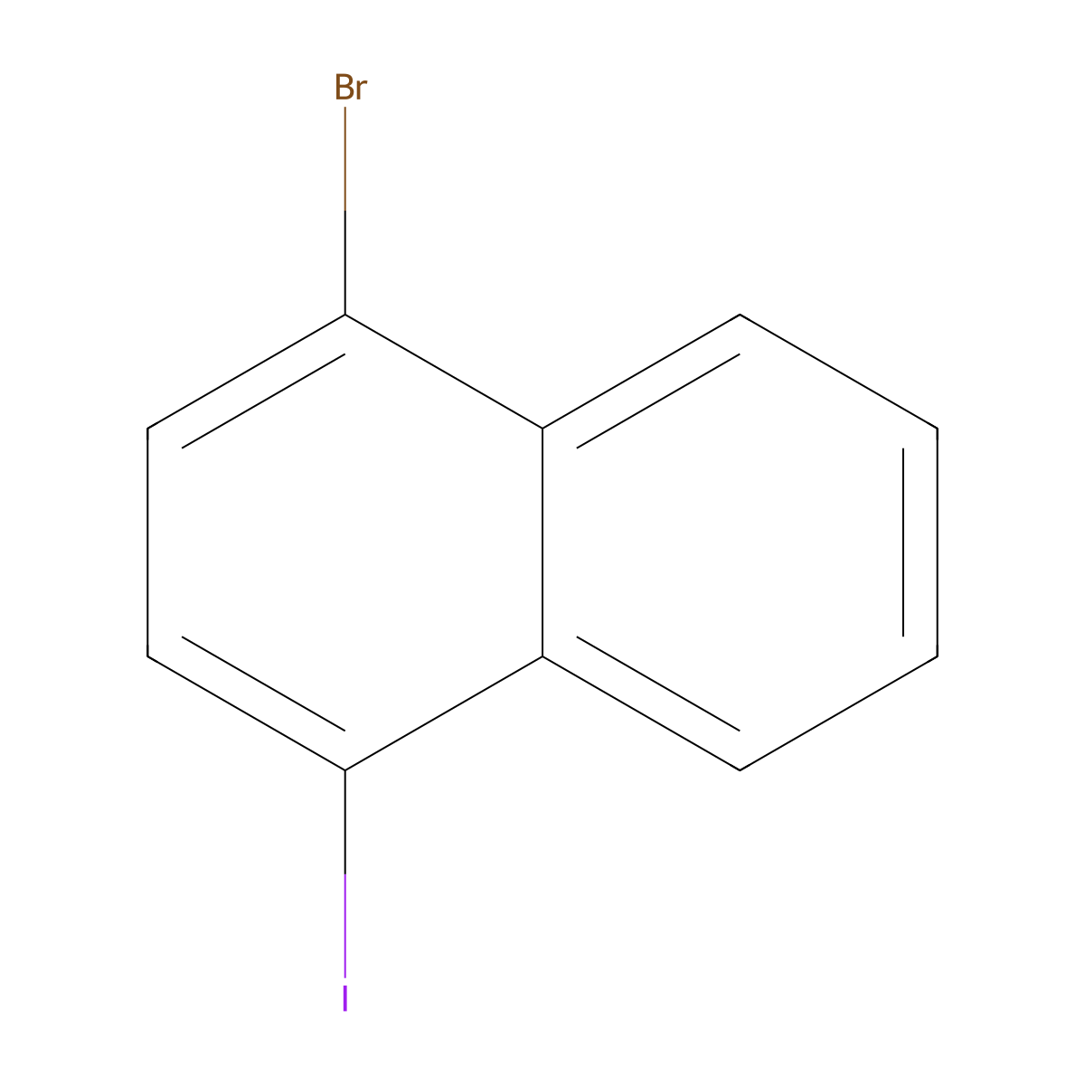 1-Bromo-4-iodonaphthalene molecular structure, CAS 63279-58-3
