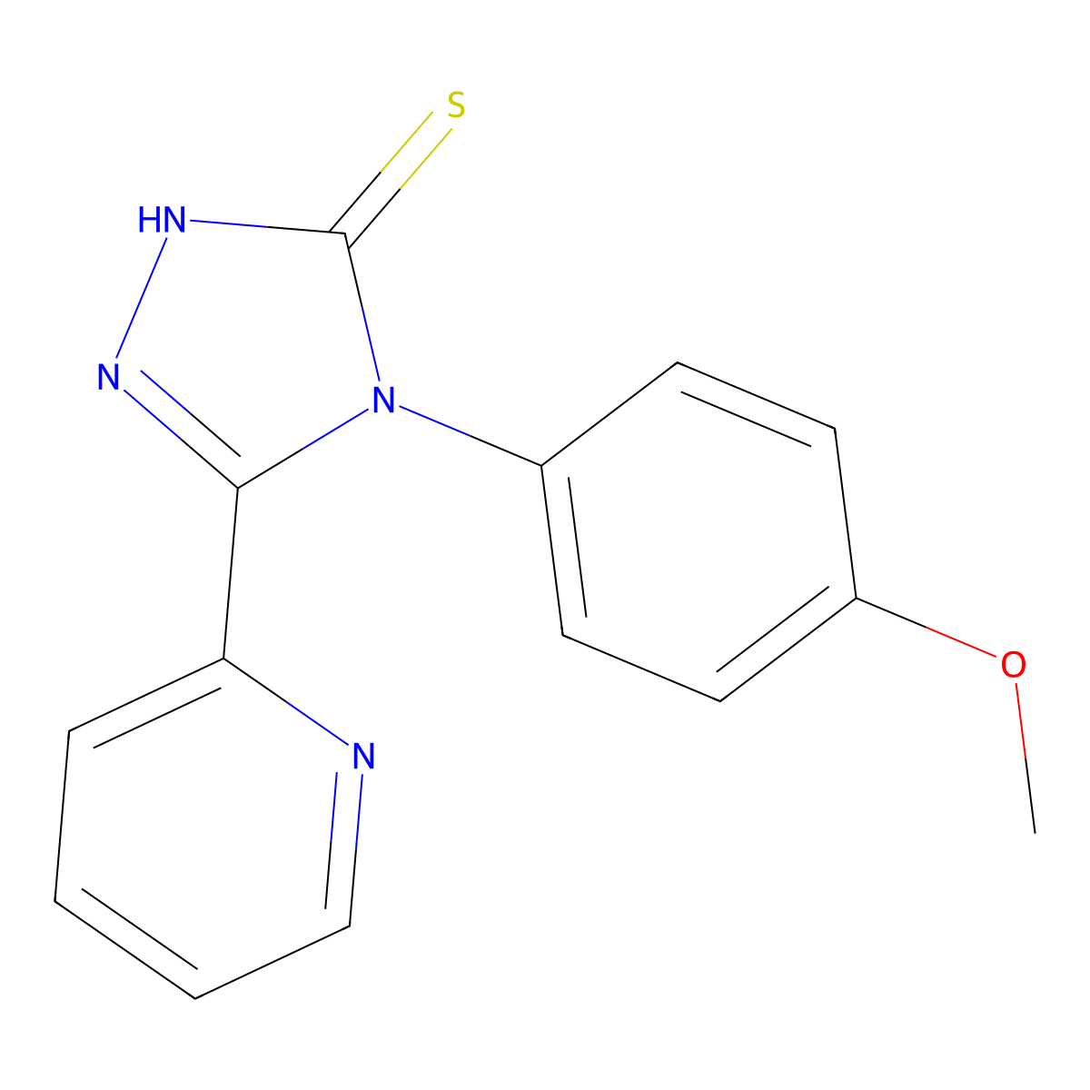 4-(4-methoxyphenyl)-5-(pyridin-2-yl)-4H-1,2,4-triazole-3-thiol molecular structure, CAS 63279-73-2