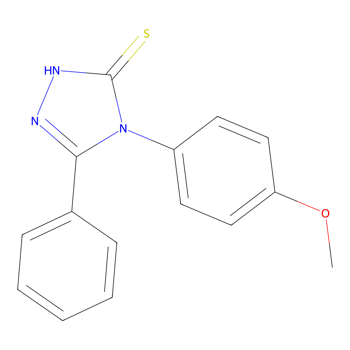 4-(4-methoxyphenyl)-5-phenyl-4H-1,2,4-triazole-3-thiol molecular structure, CAS 63279-75-4