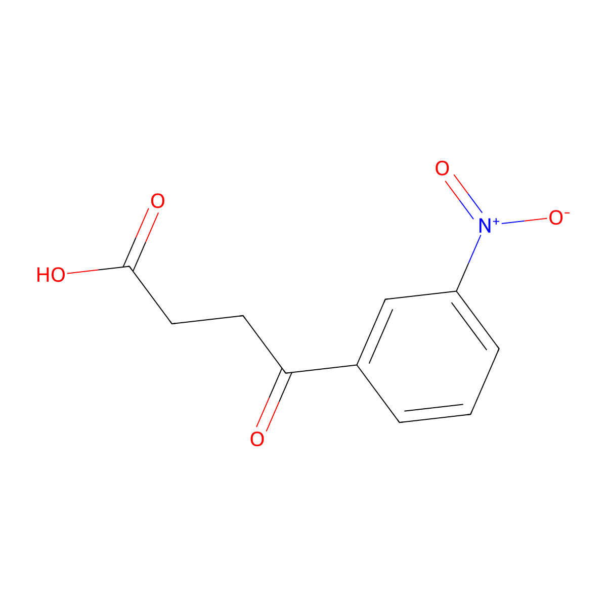 4-(3-Nitrophenyl)-4-oxobutanoic acid molecular structure, CAS 6328-00-3