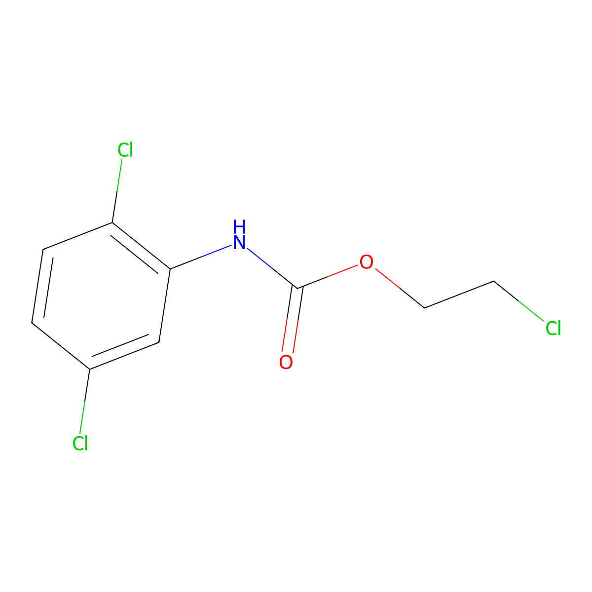 2-Chloroethyl N-(2,5-dichlorophenyl)carbamate molecular structure, CAS 6328-18-3