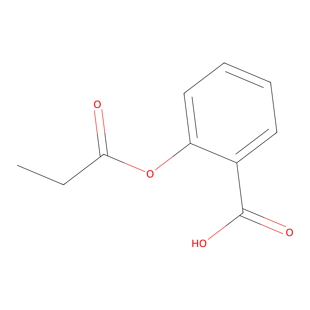 2-Propionyloxybenzoic acid molecular structure, CAS 6328-44-5