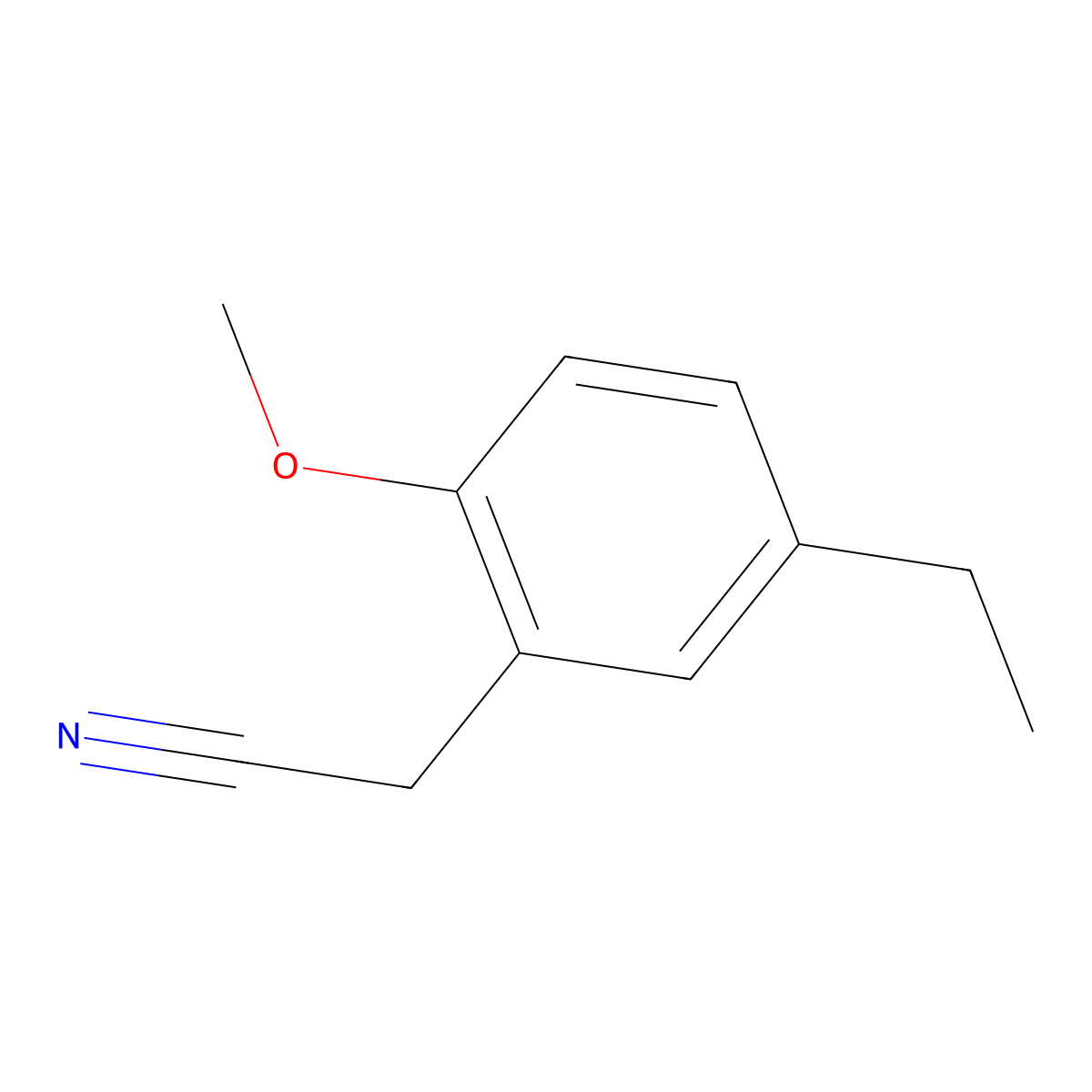 2-(5-Ethyl-2-methoxyphenyl)acetonitrile molecular structure, CAS 6328-52-5