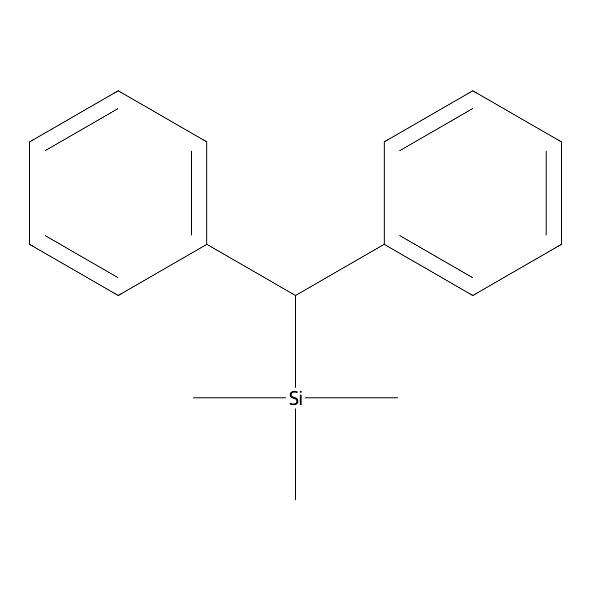 Benzhydryl(trimethyl)silane molecular structure, CAS 6328-61-6