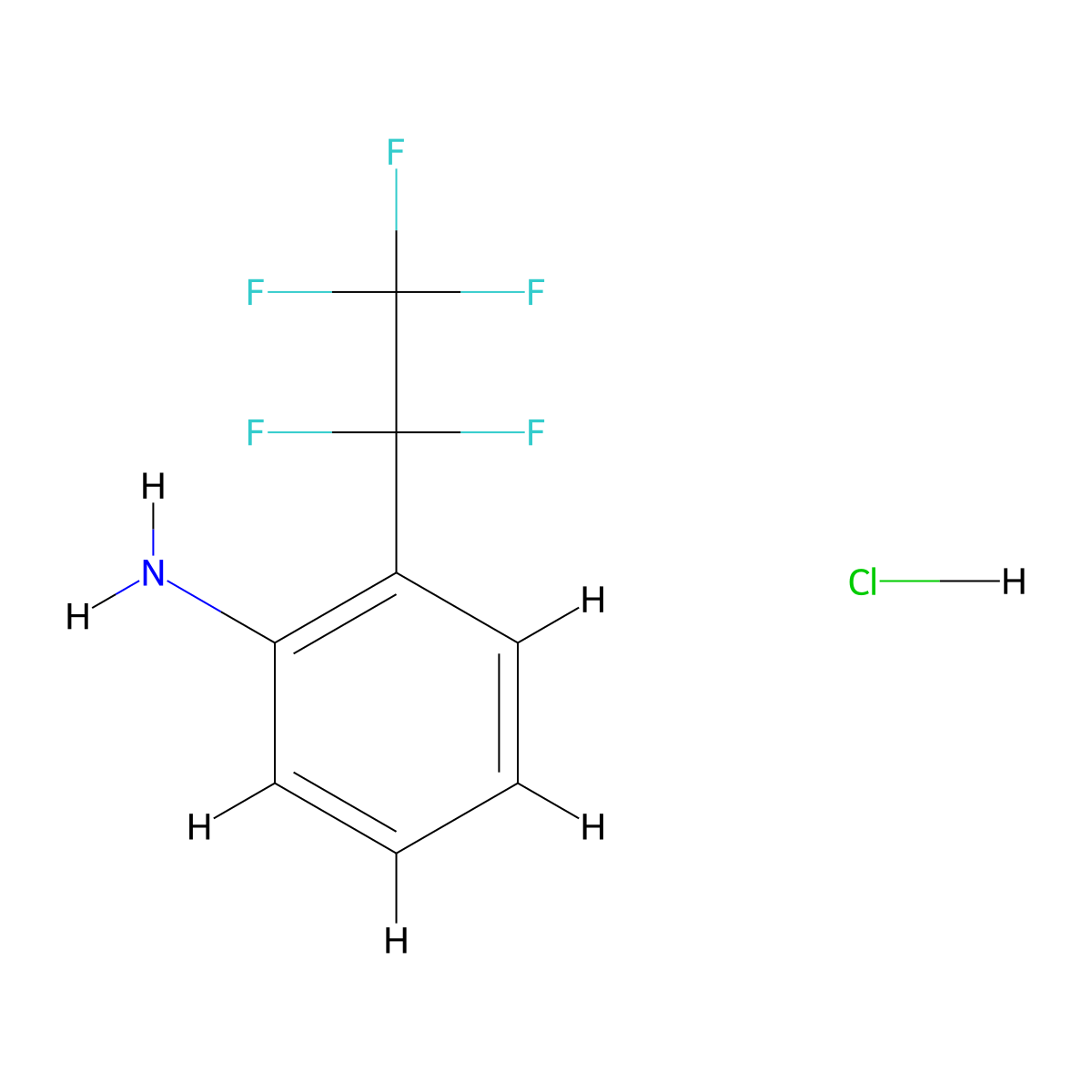 2-(1,1,2,2,2-Pentafluoroethyl)aniline hydrochloride molecular structure, CAS 63281-48-1