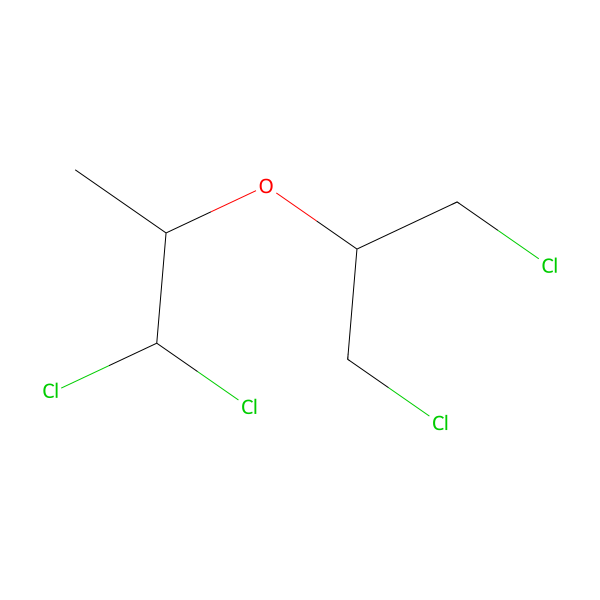 1,1-Dichloro-2-(1,3-dichloropropan-2-yloxy)propane molecular structure, CAS 63283-80-7