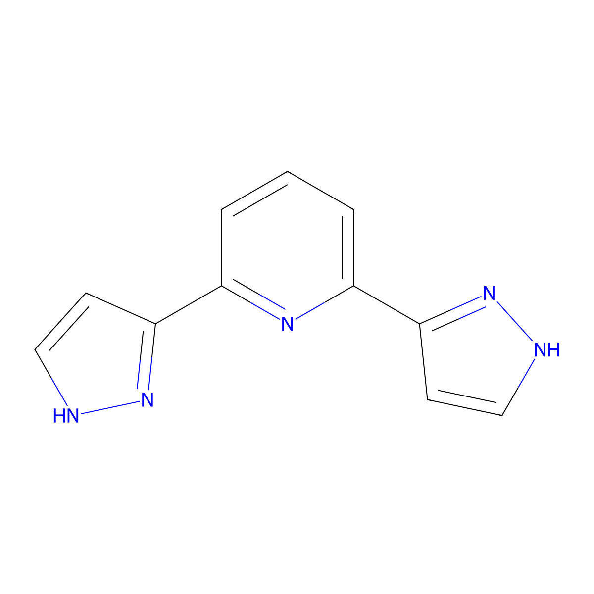 2,6-Di(1H-pyrazol-3-yl)pyridine molecular structure, CAS 63285-53-0
