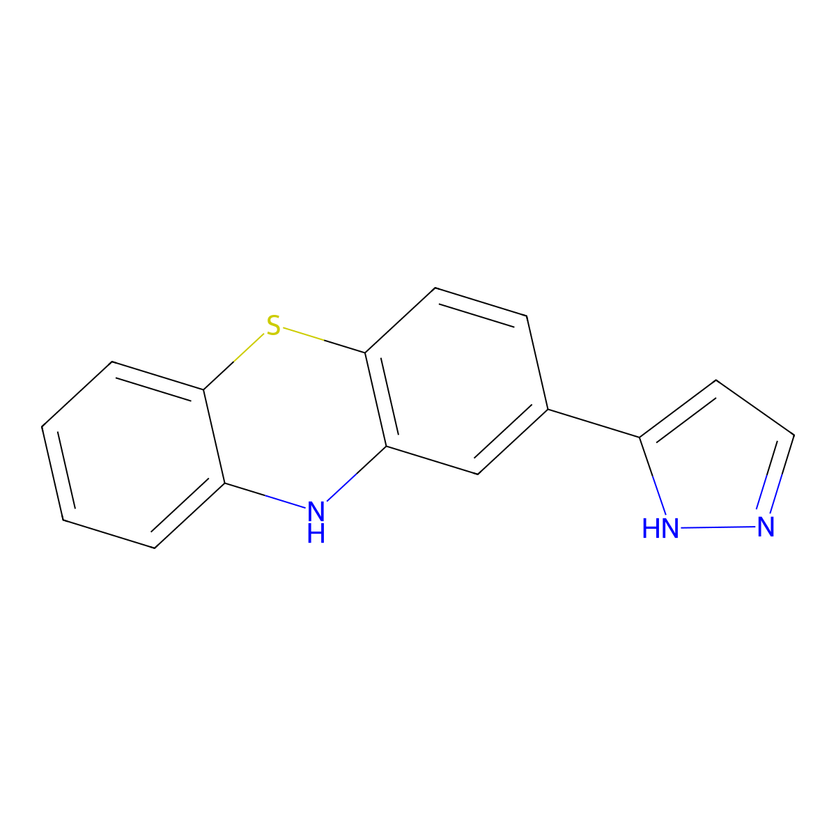 2-(1H-Pyrazol-5-yl)-10H-phenothiazine molecular structure, CAS 63285-55-2