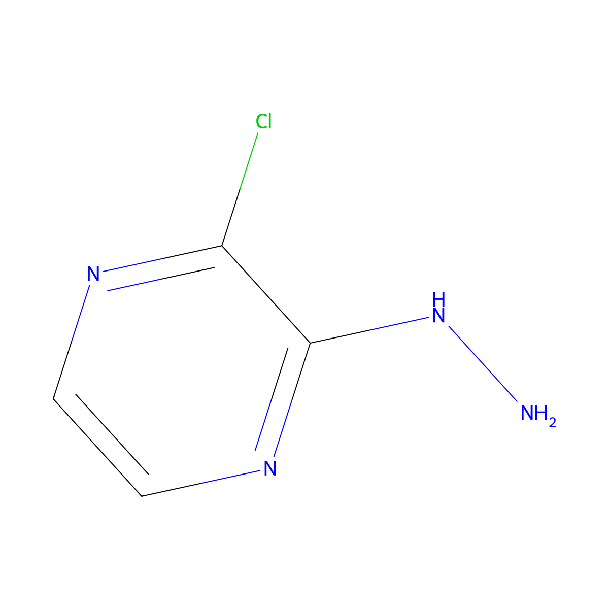 2-Chloro-3-hydrazinopyrazine molecular structure, CAS 63286-28-2