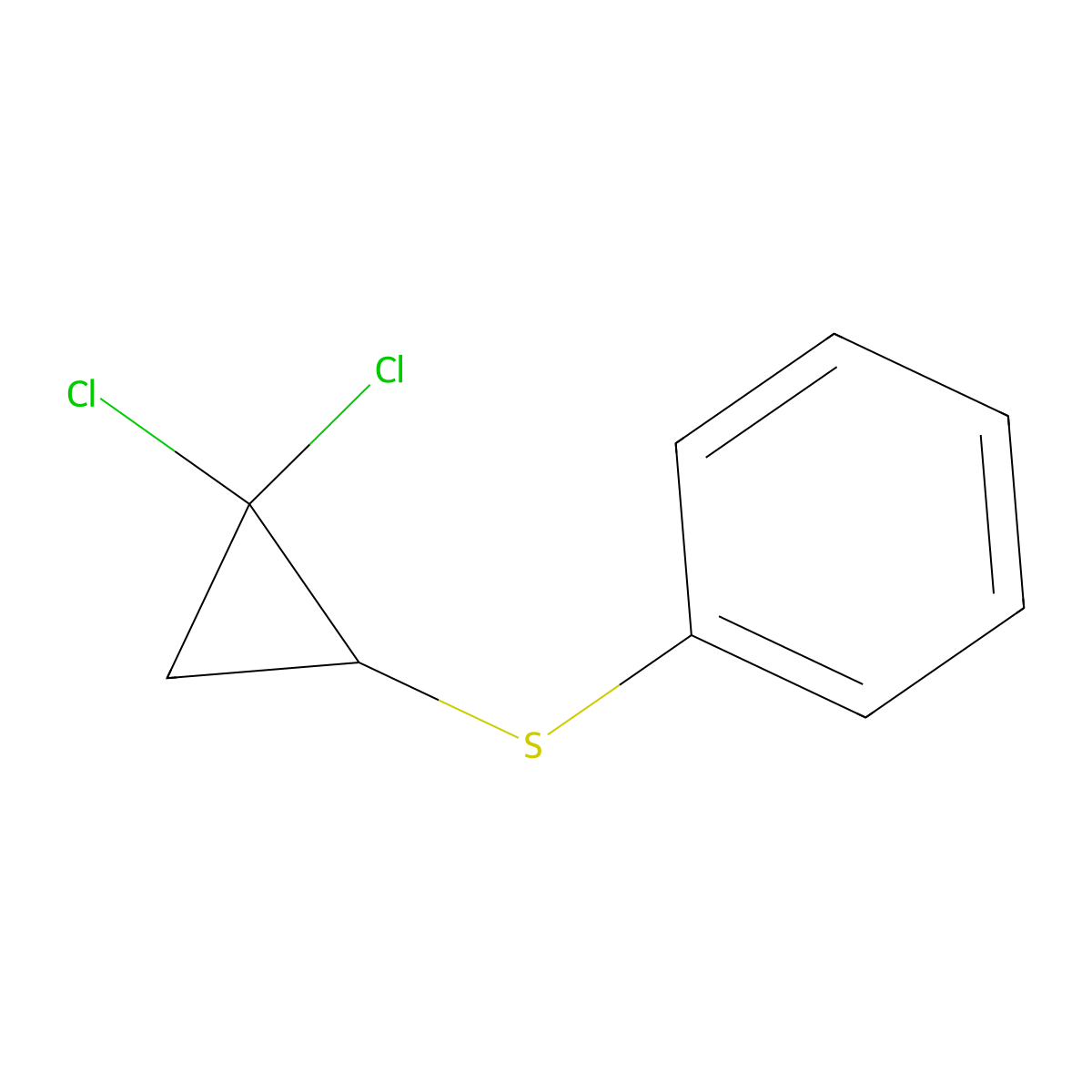 2,2-Dichlorocyclopropyl Phenyl Sulfide molecular structure, CAS 63289-85-0