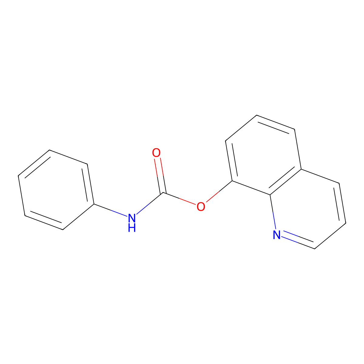 Quinolin-8-yl phenylcarbamate molecular structure, CAS 6329-08-4