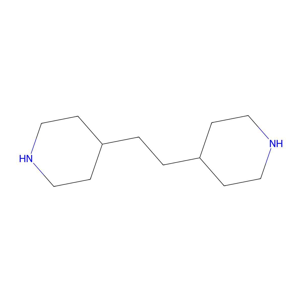4-(2-Piperidin-4-ylethyl)piperidine molecular structure, CAS 6329-72-2