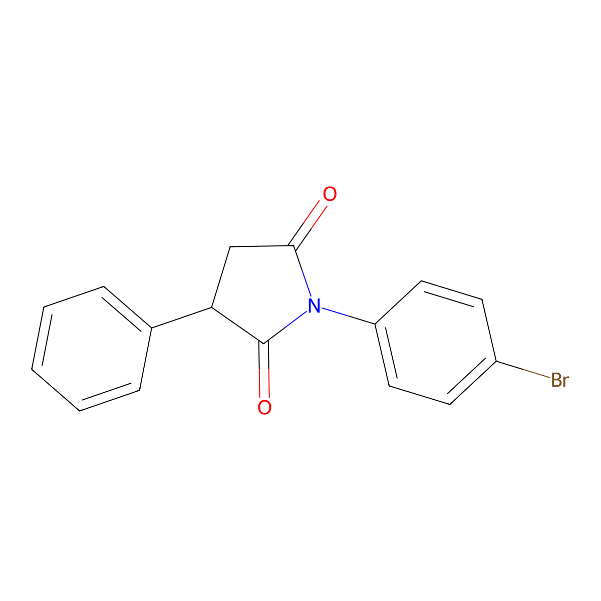 1-(4-Bromophenyl)-3-phenylpyrrolidine-2,5-dione molecular structure, CAS 63290-62-0
