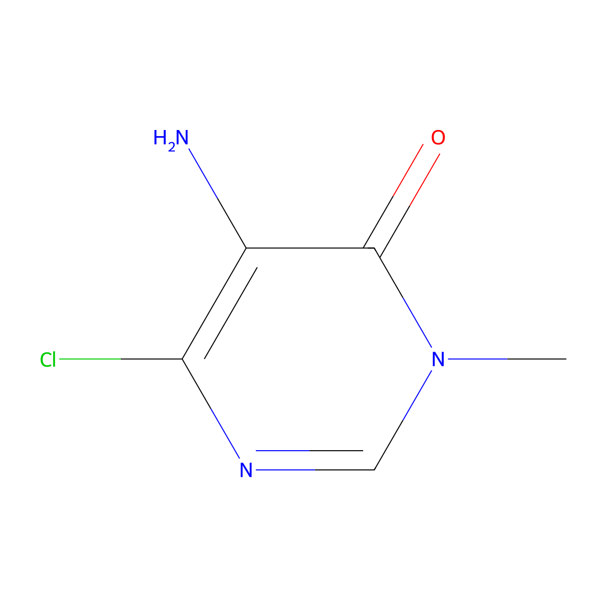 5-Amino-6-chloro-3-methylpyrimidin-4(3H)-one molecular structure, CAS 63291-60-1