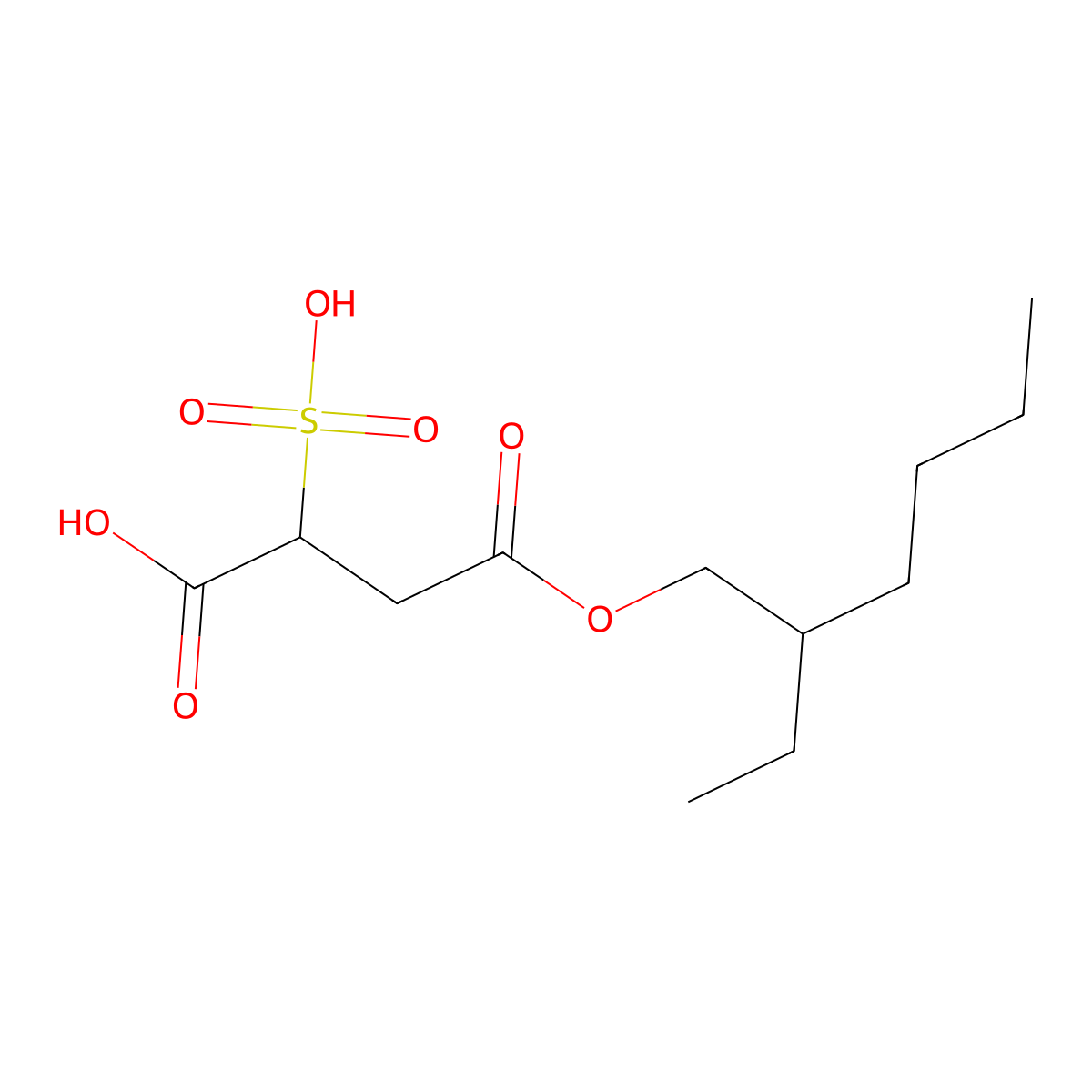 4-(2-Ethylhexyl) 2-sulfobutanedioate molecular structure, CAS 63294-52-0
