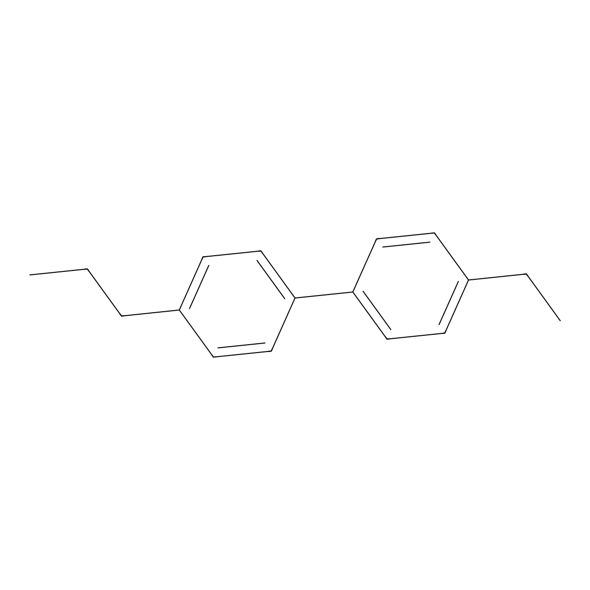 4-Ethyl-4'-propyl-1,1'-biphenyl molecular structure, CAS 63295-05-6