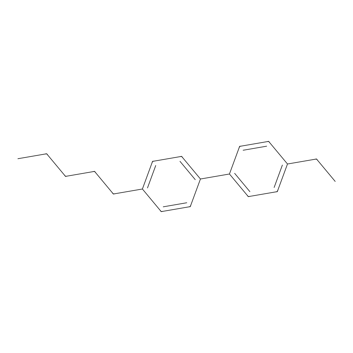 4-Ethyl-4'-pentyl-1,1'-biphenyl molecular structure, CAS 63295-08-9