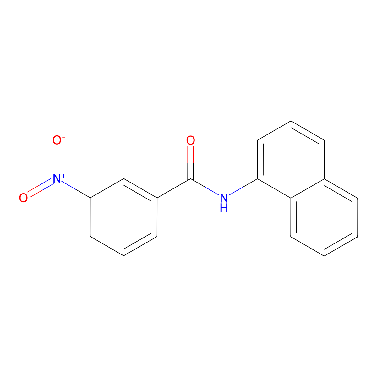 N-(naphthalen-1-yl)-3-nitrobenzamide molecular structure, CAS 63295-50-1