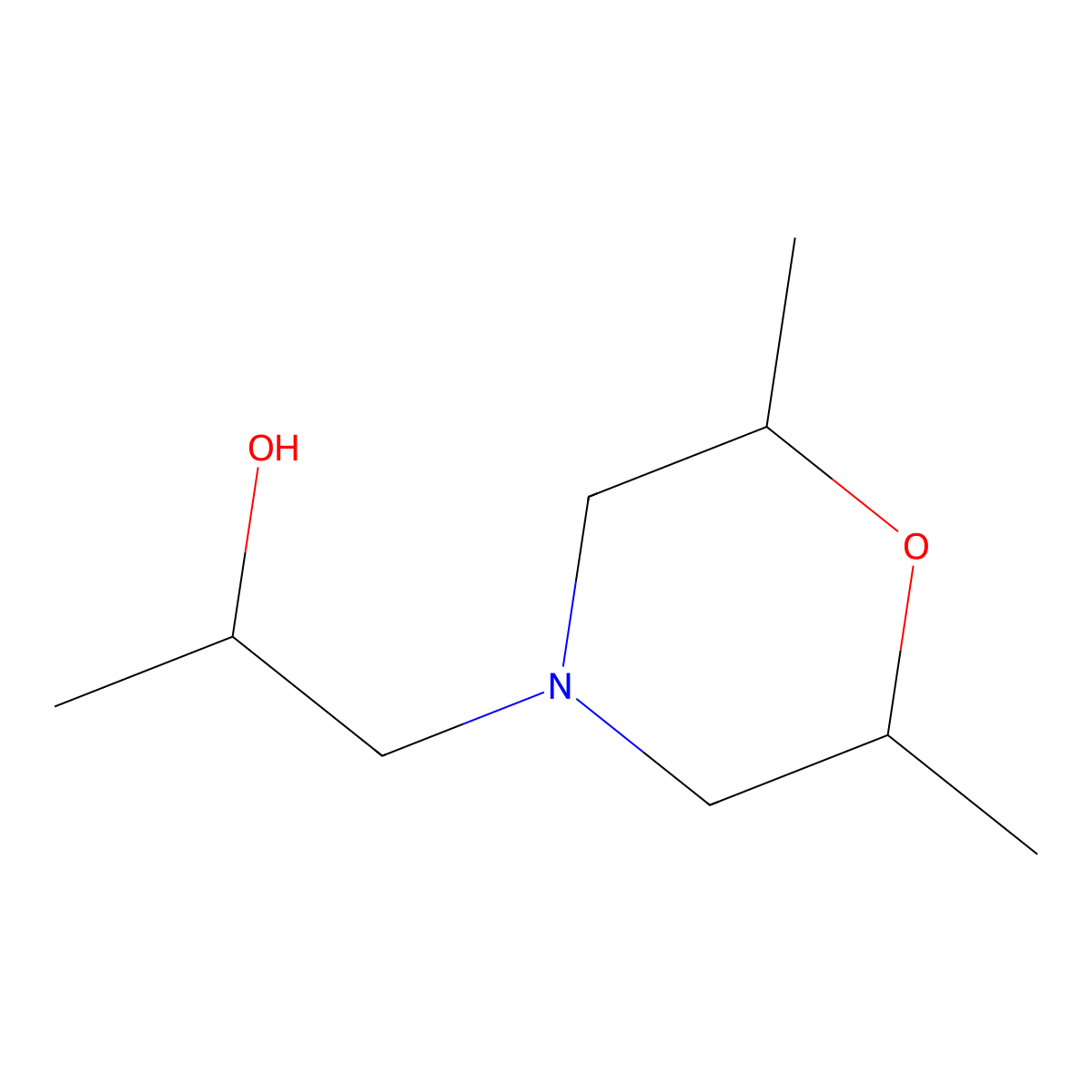 alpha,2,6-Trimethylmorpholin-4-ylethanol molecular structure, CAS 63295-51-2