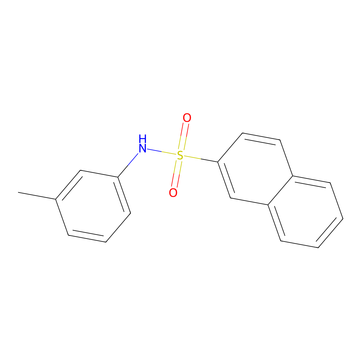 Naphthalene-2-sulfonic acid m-tolylamide molecular structure, CAS 63295-55-6