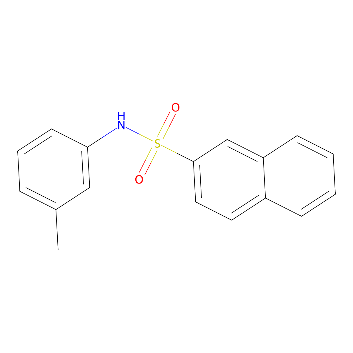 Naphthalene-2-sulfonic acid m-tolylamide molecular structure, CAS 63295-55-6