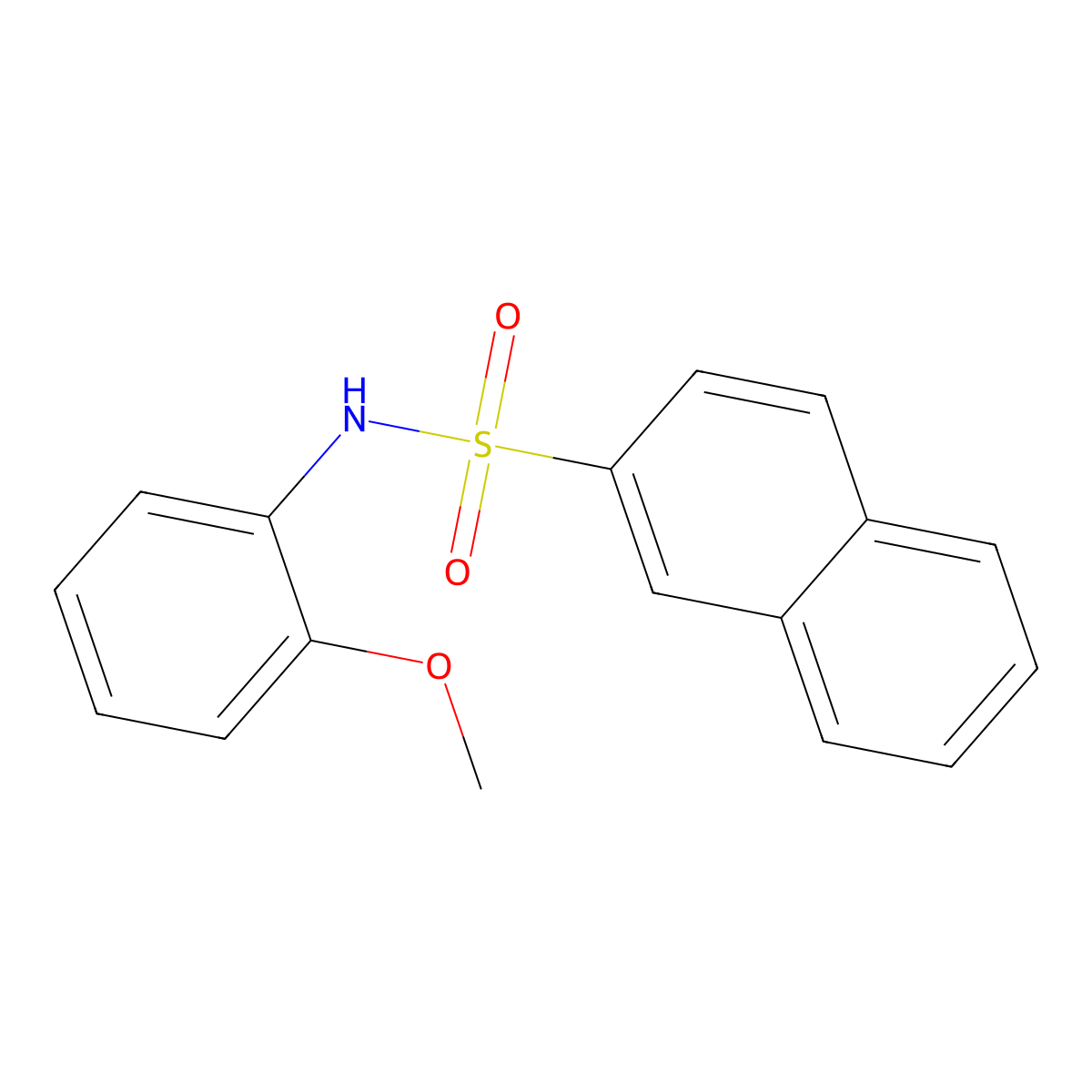 N-(2-methoxyphenyl)naphthalene-2-sulfonamide molecular structure, CAS 63295-56-7