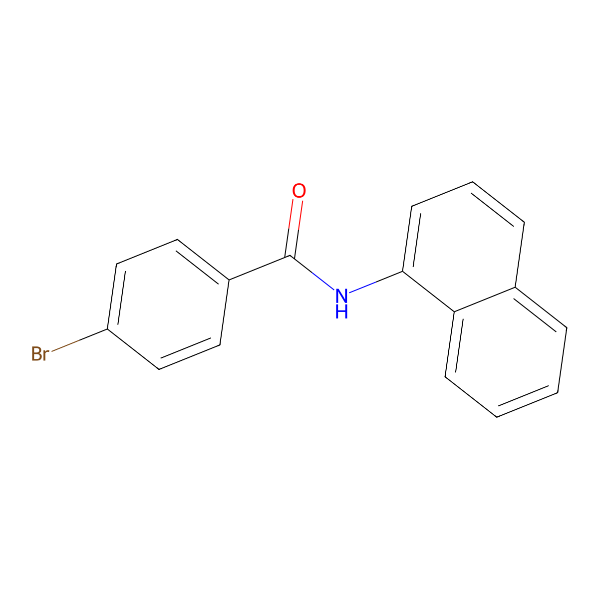 4-Bromo-N-(1-naphthyl)benzamide molecular structure, CAS 63295-61-4