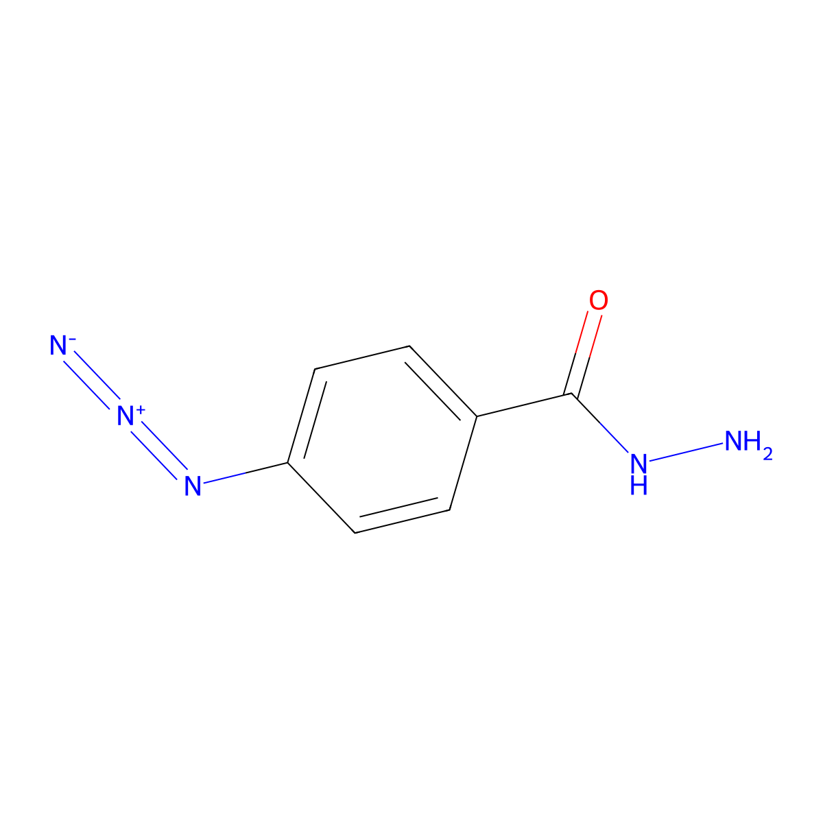 4-Azidobenzoyl hydrazine molecular structure, CAS 63296-32-2