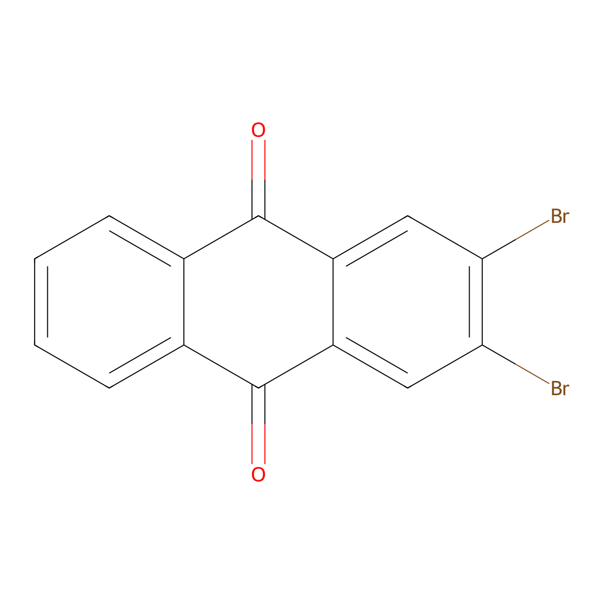 2,3-Dibromoanthracene-9,10-dione molecular structure, CAS 633-68-1