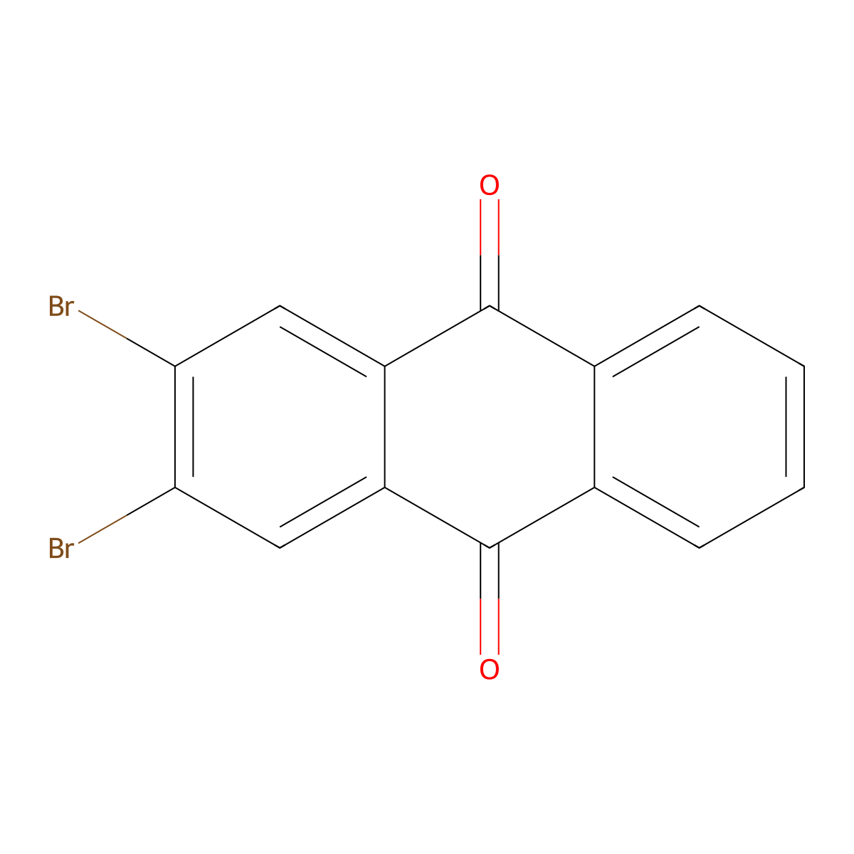 2,3-Dibromoanthracene-9,10-dione molecular structure, CAS 633-68-1