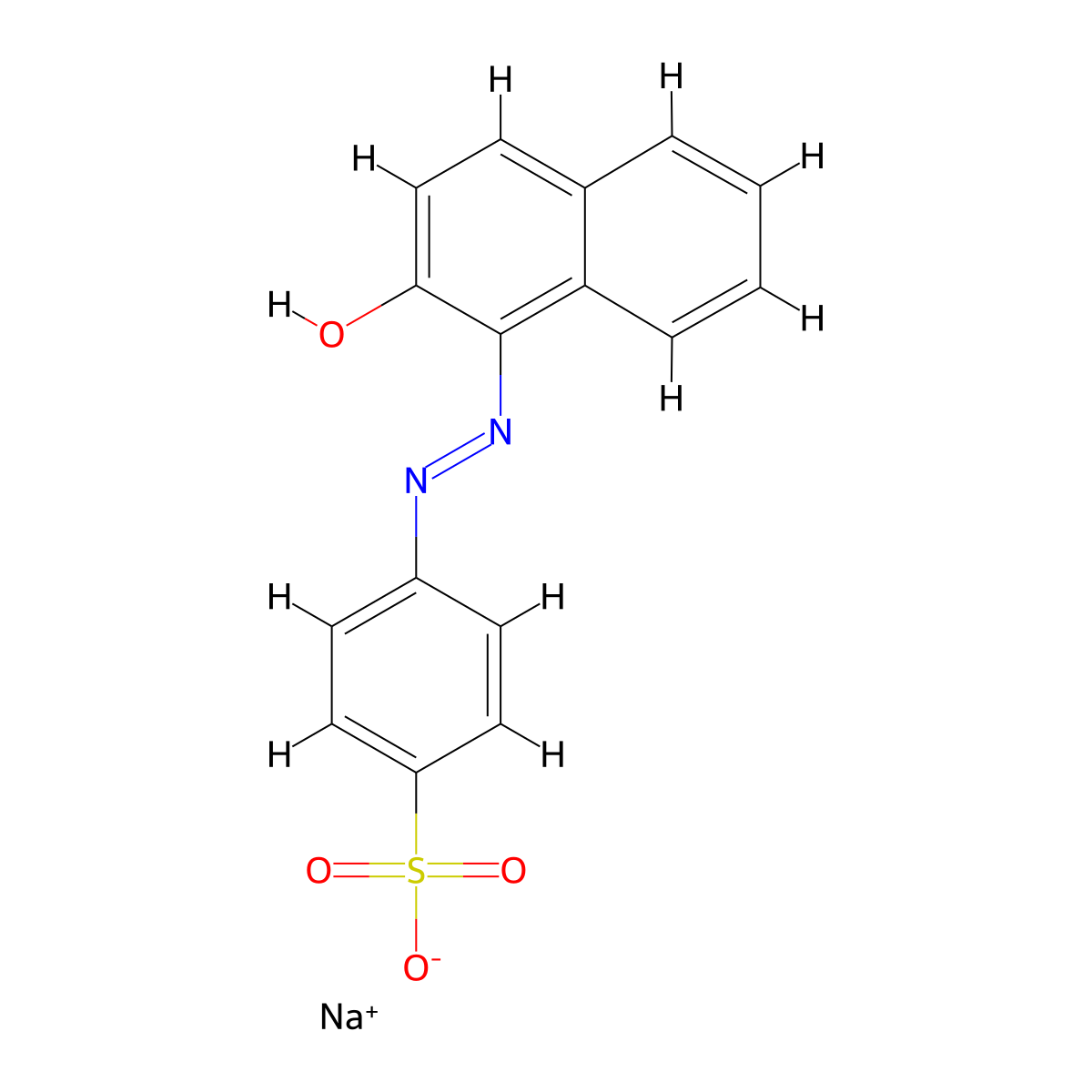 C.I. Acid Orange 7 molecular structure, CAS 633-96-5