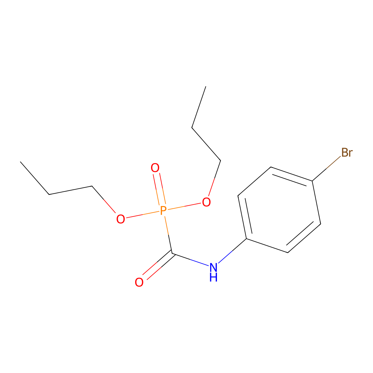 Phosphonic acid,P-[[(4-bromophenyl)amino]carbonyl]-,dipropyl ester molecular structure, CAS 6330-14-9