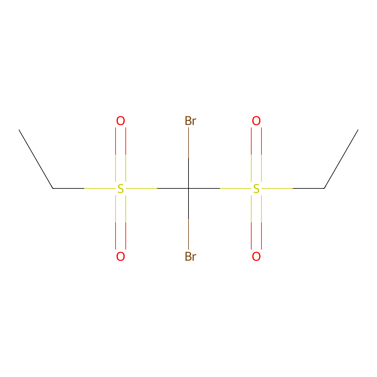 Ethane, 1,1'-((dibromomethylene)bis(sulfonyl))bis- molecular structure, CAS 6330-28-5