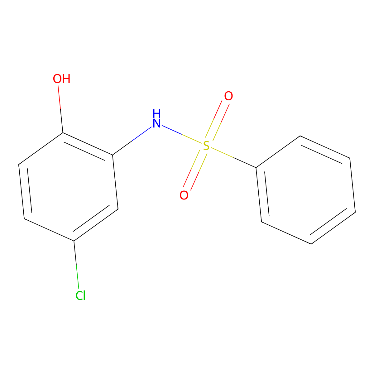 N-(5-chloro-2-hydroxyphenyl)benzenesulfonamide molecular structure, CAS 63301-18-8