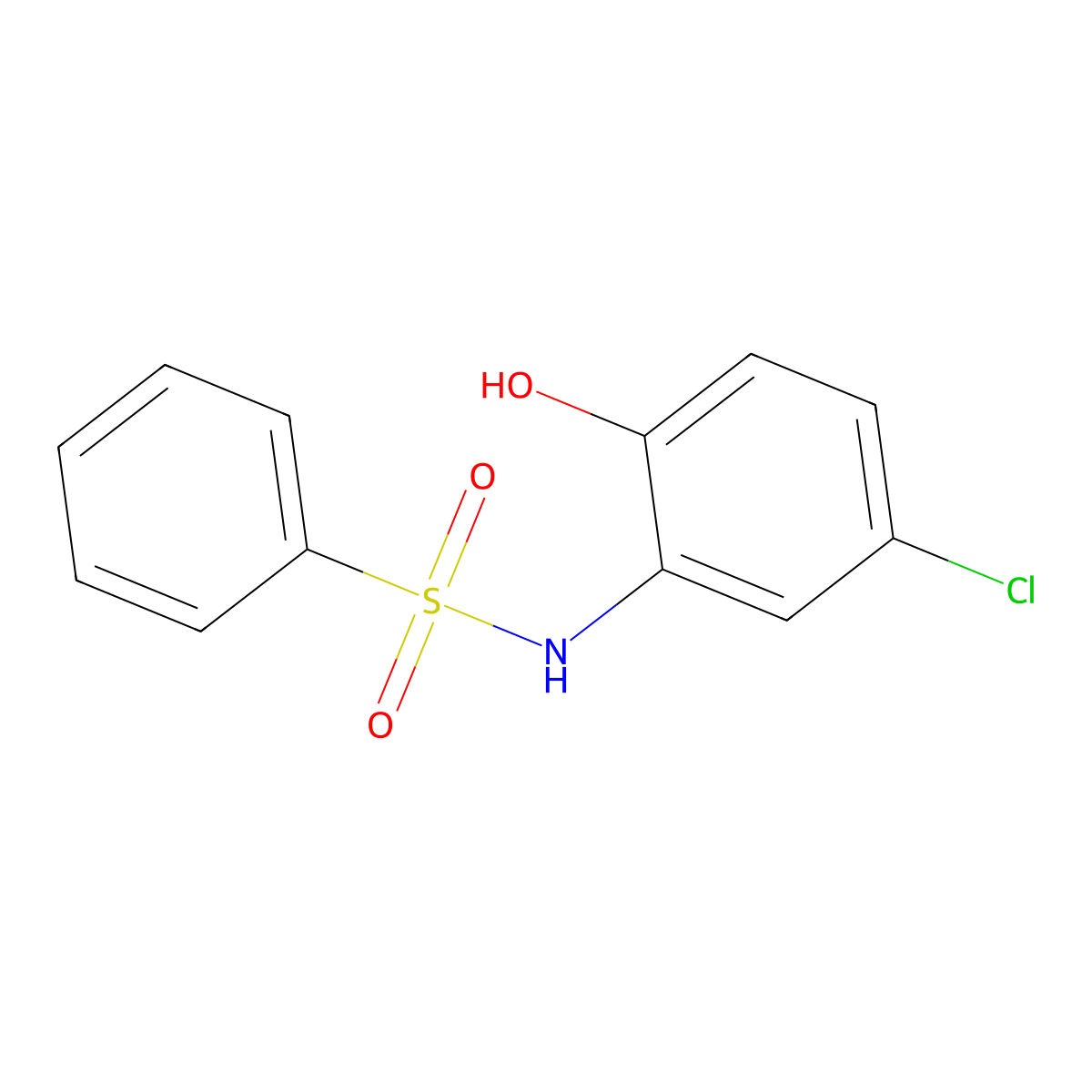 N-(5-chloro-2-hydroxyphenyl)benzenesulfonamide molecular structure, CAS 63301-18-8