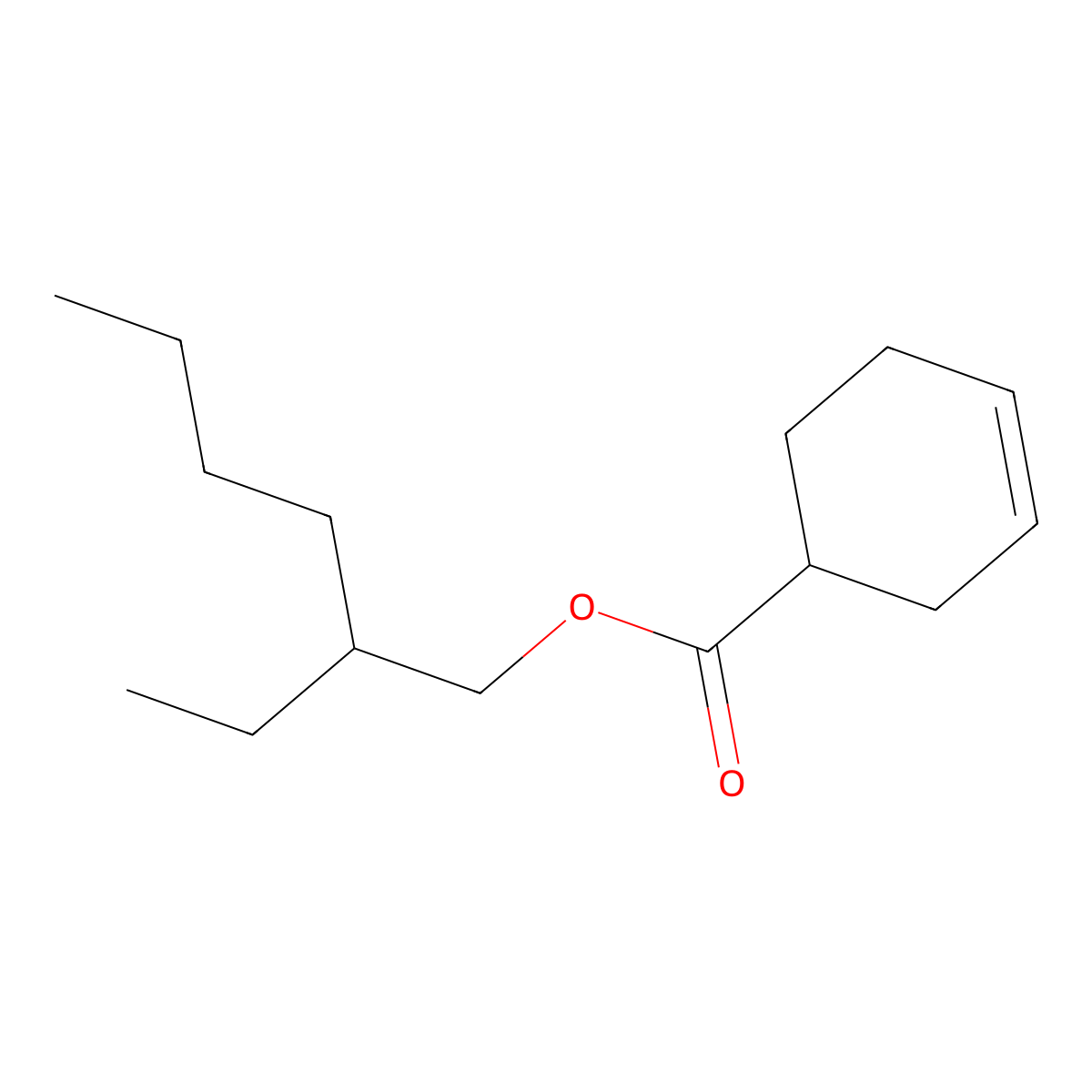 3-Cyclohexene-1-carboxylic acid, 2-ethylhexyl ester molecular structure, CAS 63302-64-7