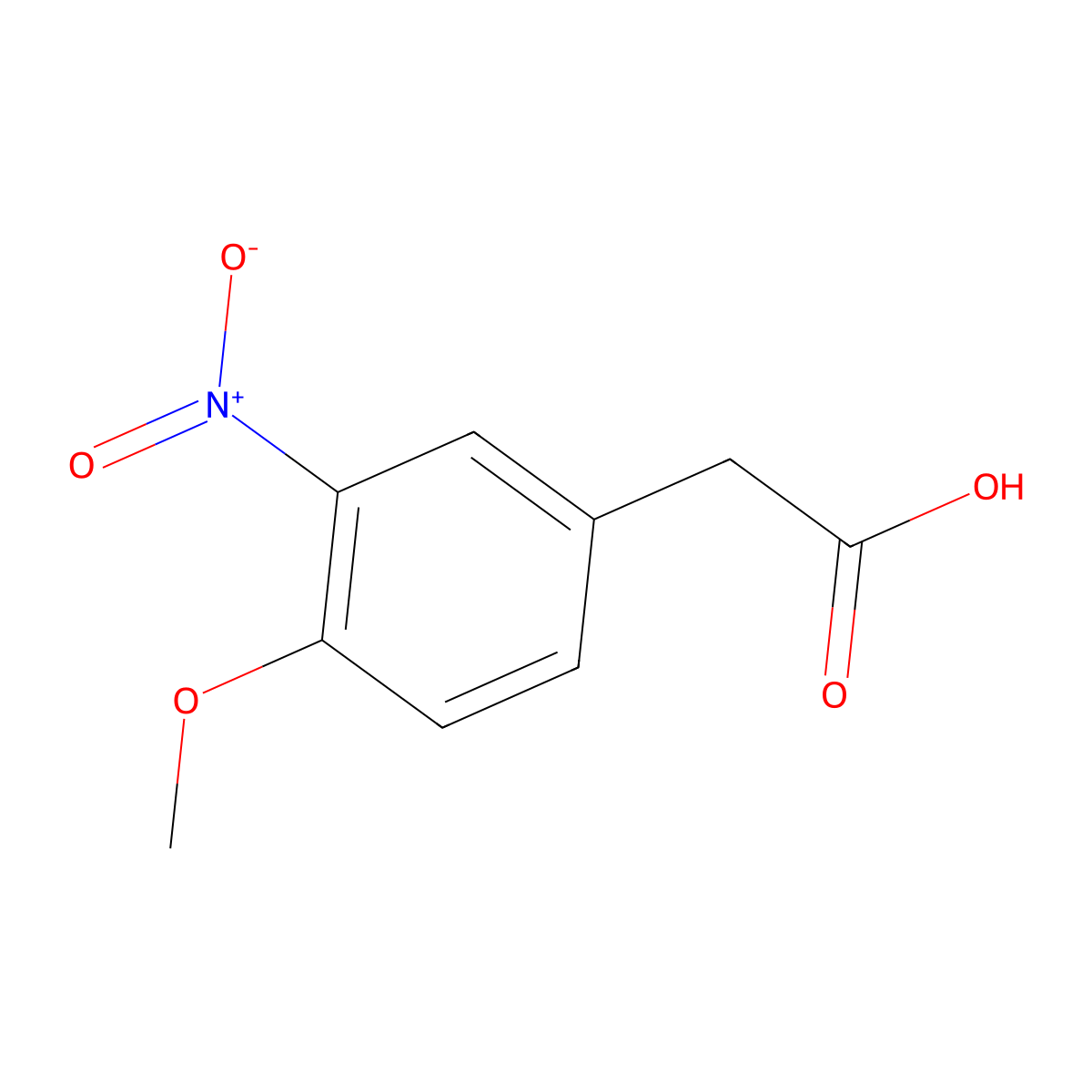 2-(4-Methoxy-3-nitrophenyl)acetic acid molecular structure, CAS 63304-80-3