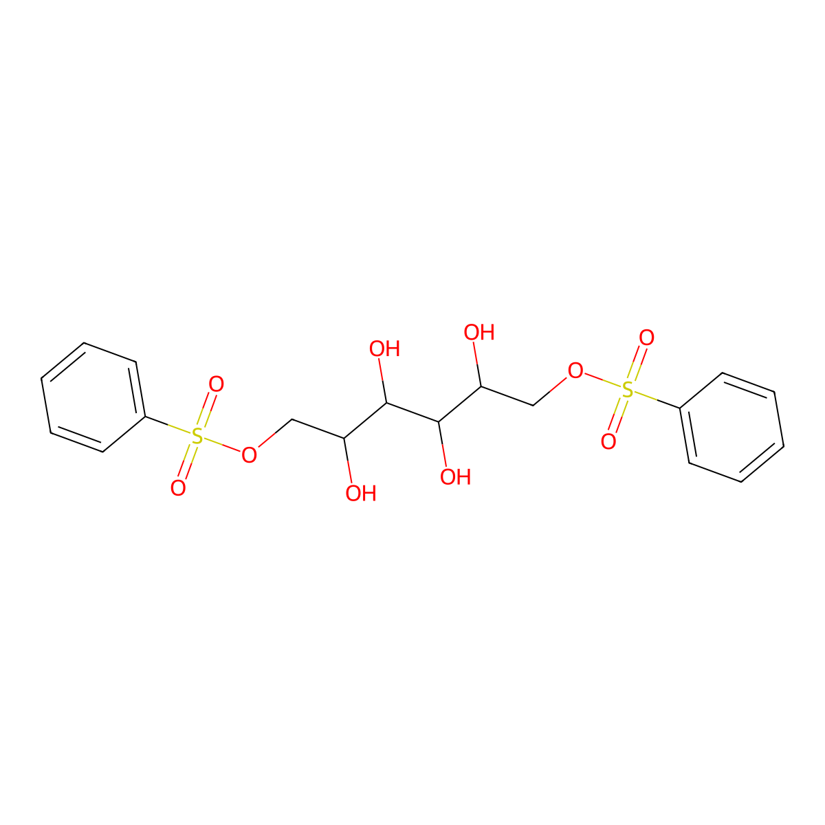 1,6-Di-O-(benzenesulfonyl)hexitol molecular structure, CAS 6331-08-4