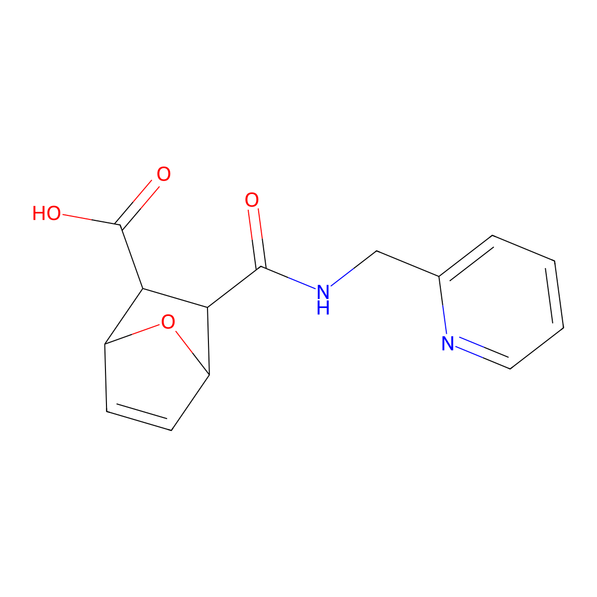 7-Oxabicyclo[2.2.1]hept-5-ene-2-carboxylic acid, 3-[[(2-pyridinylmethyl)amino]carbonyl]- molecular structure, CAS 6331-43-7