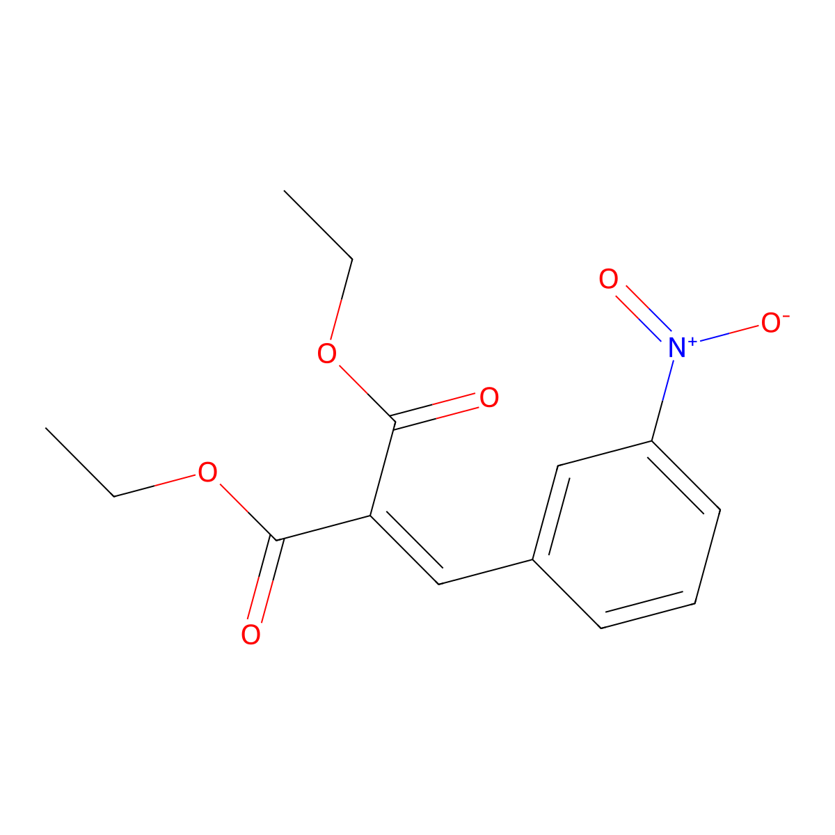 1,3-Diethyl 2-[(3-nitrophenyl)methylidene]propanedioate molecular structure, CAS 6331-45-9