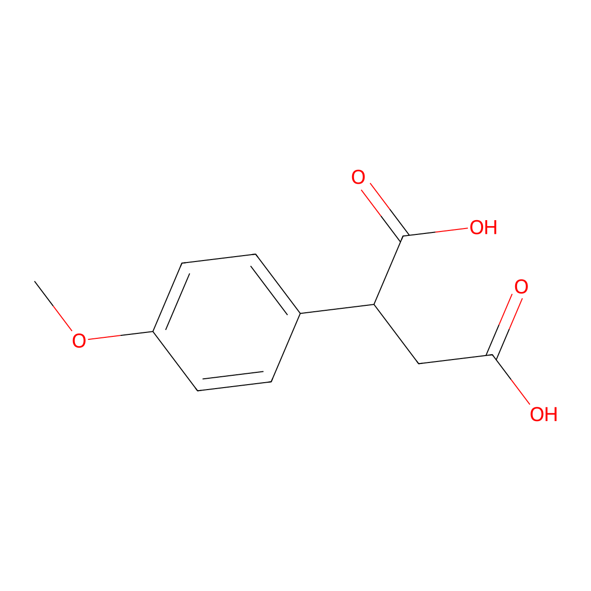 2-(4-Methoxyphenyl)succinic acid molecular structure, CAS 6331-59-5